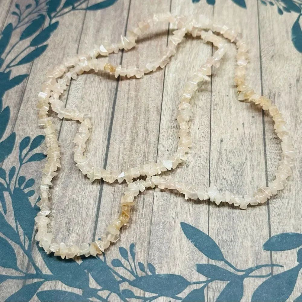 Rose Quartz Chip Necklace B4